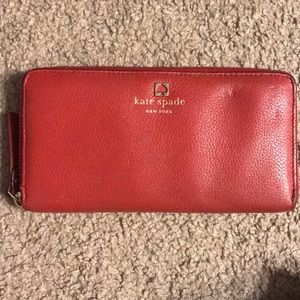 Red Leather Kate Spade Wallet
